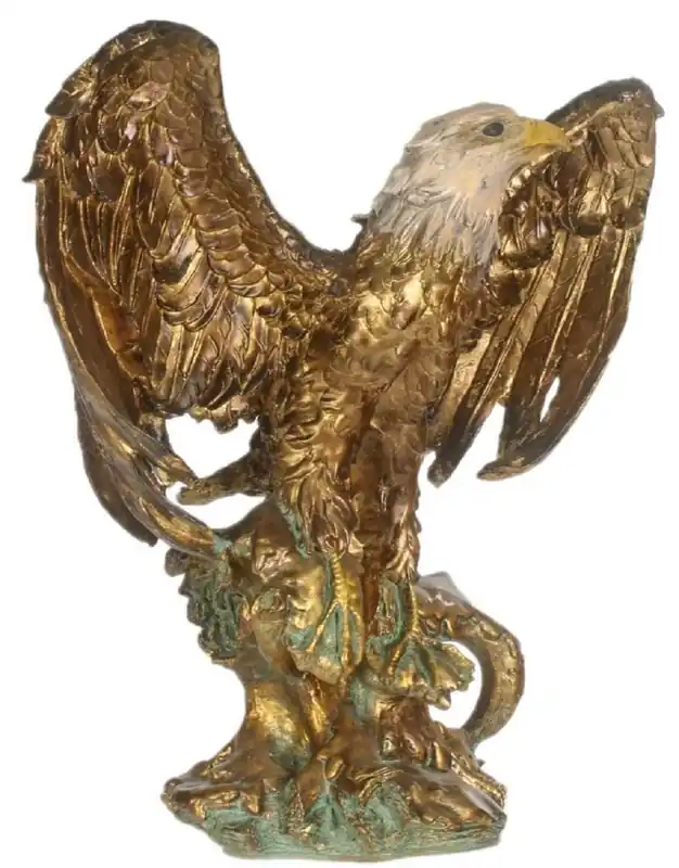 Neu Casa Padrino Baroque Eagle Bust Gold / Multicolor 55 x 30 x H. 60 cm - Sculpture - Deco Figure in Baroque Style