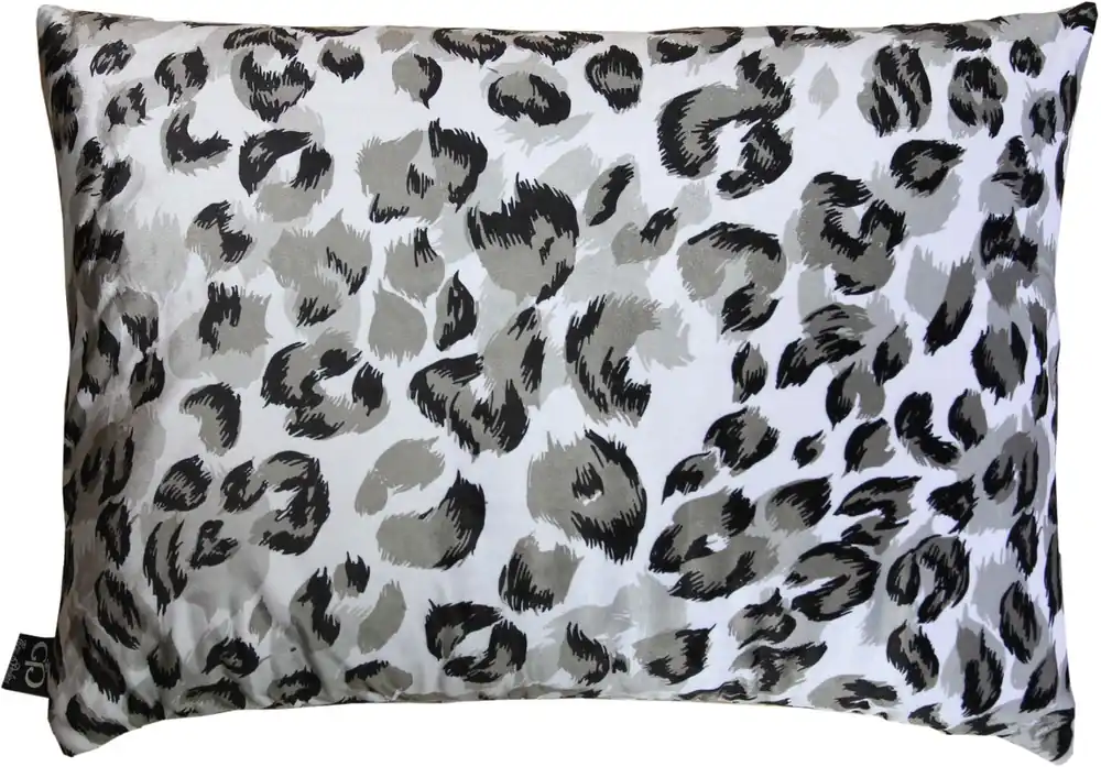 Casa Padrino Luxury Living Room Decorative Pillow Milwaukee White / Black / Gray 35 x 55 cm - Finest Velvet Fabric - Luxury Collection Bestseller