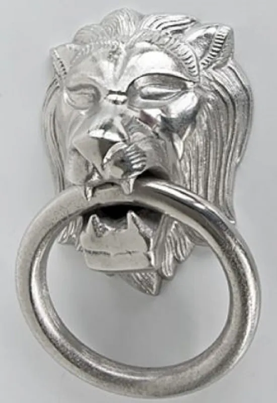 Must-Have Casa Padrino Aluminum Door Knocker Lion Head Silver 17 x 10 x H. 22 cm - Luxury Decoration Accessories
