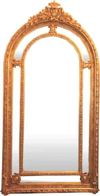 Markenware Casa Padrino baroque style wall mirror gold 108 x H. 200 cm - Noble & Sumptuous