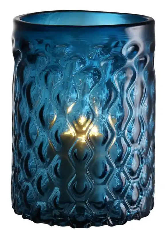 Casa Padrino luxury glass hurricane blue Ø 20 x H. 28 cm - Hotel & Restaurant Decoration Accessories Mega-Angebot