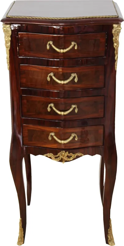 Nur Für Kurze Zeit Casa Padrino Baroque chest of drawers mahogany inlaid with 4 drawers 80 x 36 x 30 cm - antique style
