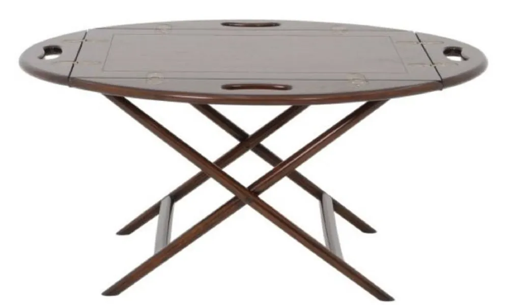 Letzte Chance Casa Padrino Luxury Coffee Table / Tray Dark Brown 87 x 66 x H. 42 cm - Oval Mahogany Coffee Table - Serving Table - Luxury Furniture