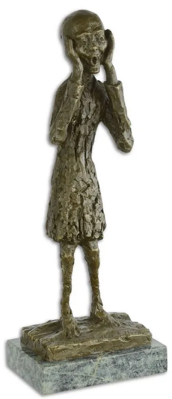 Casa Padrino Luxury Bronze Sculpture The Scream Bronze / Gray 14.5 x 9.9 x H. 38.2 cm - Deco Bronze Figure Preiswert