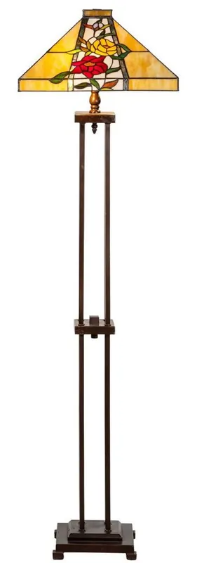 Casa Padrino Luxury Tiffany Floor Lamp Brown / Multicolor 40 x 40 x H. 145 cm - Handmade Tiffany Lamp From 352 Parts Jetzt Kaufen