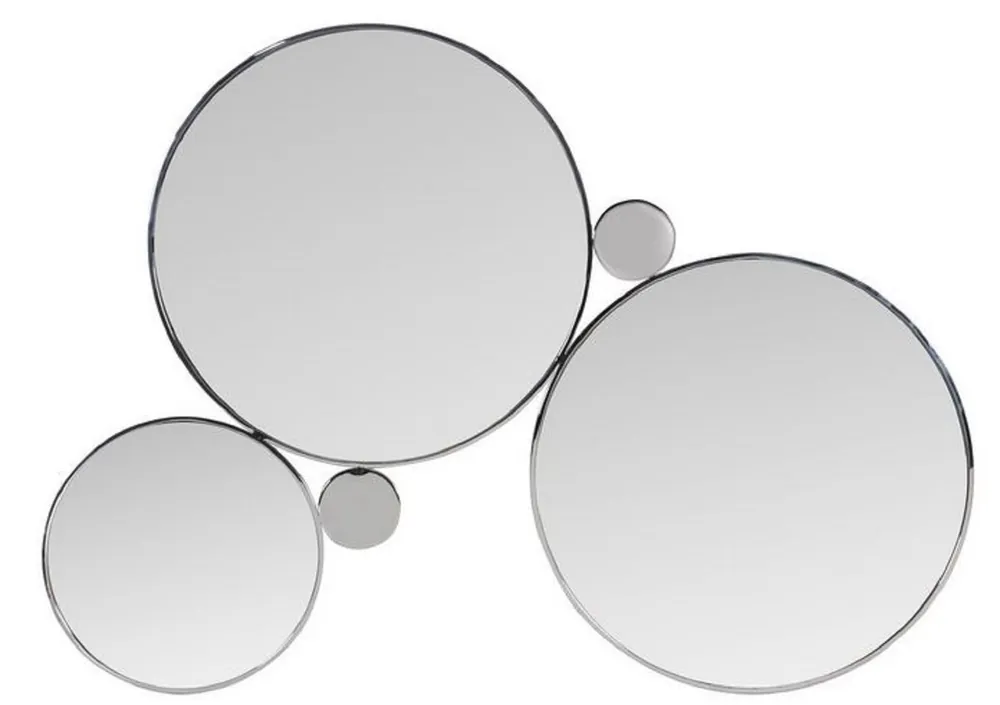 Casa Padrino designer wall mirror silver 167 x H. 121 cm - Stainless Steel Mirror - Luxury Living Room Mirror Bestseller