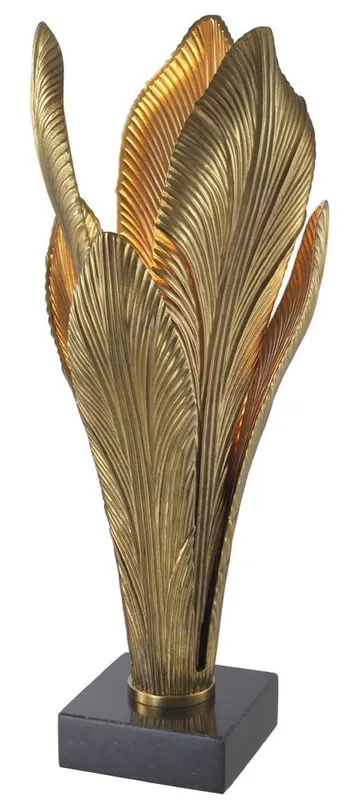 Neu Casa Padrino Designer Table Lamp Antique Gold / Black 23 x 23 x H. 57.5 cm - Table Light with Granite Base - Luxury Collection