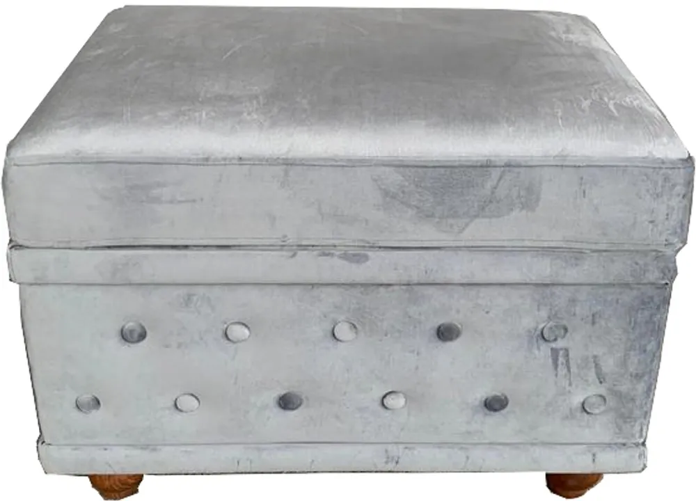 Preiswert Chesterfield designer footstool antique gray antique look from Casa Padrino