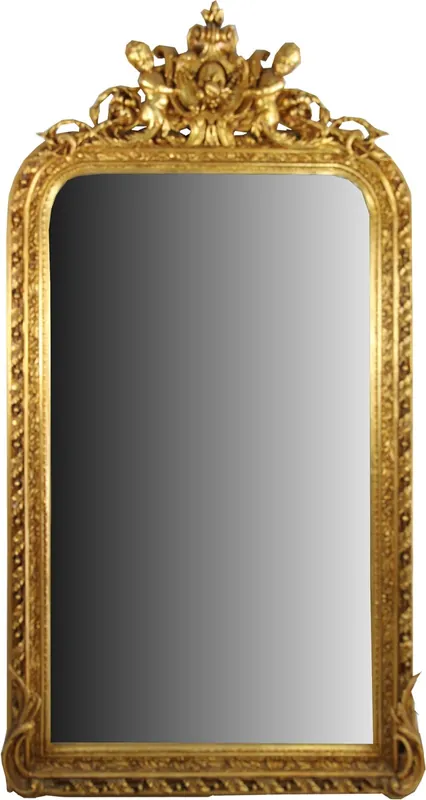 Casa Padrino Baroque Wall Mirror Gold 100 x H. 186 cm - Magnificent Baroque mirror with beautiful decorations Top-Preis