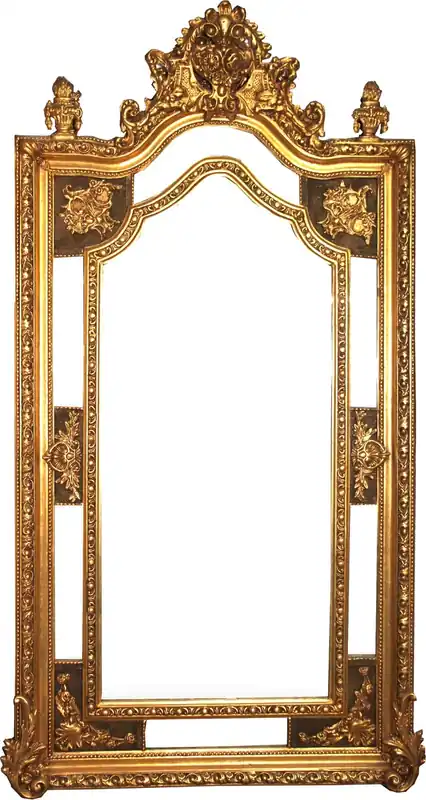 Giant Casa Padrino Baroque wall mirror gold antique style 115 x H. 215 cm - Magnificent Baroque mirror with beautiful decorations Aktuell