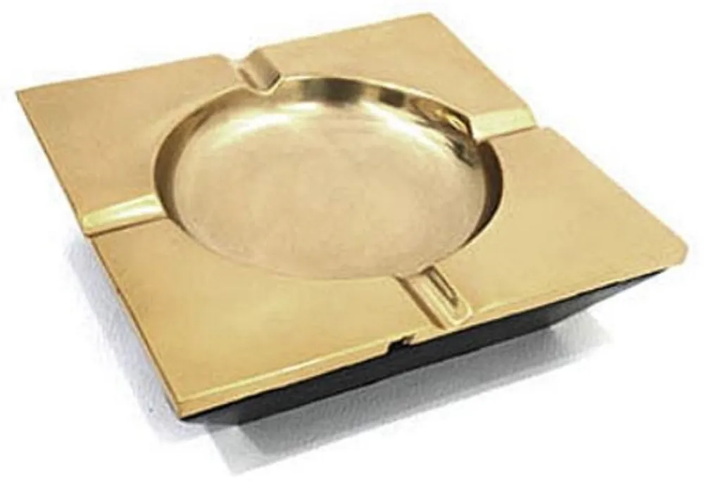 Casa Padrino ashtray antique brass 15 x 15 cm - Square Aluminum Ashtray - Deco Accessories Schnäppchen