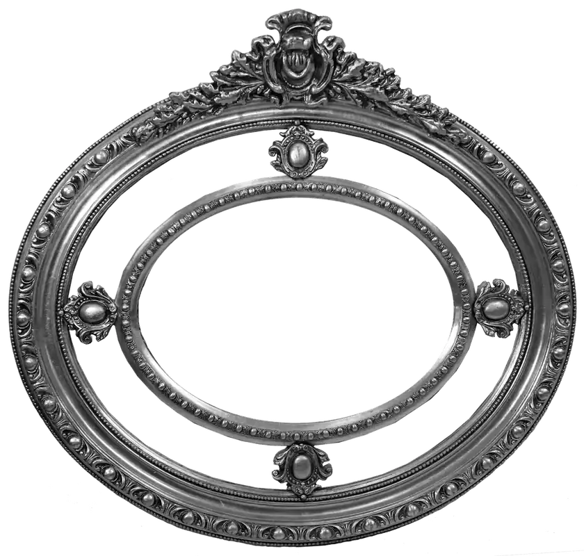 Casa Padrino Baroque Wall Mirror Silver 125 x H. 120 cm - Handmade Oval Baroque Mirror with Beautiful Decorations Jetzt Kaufen