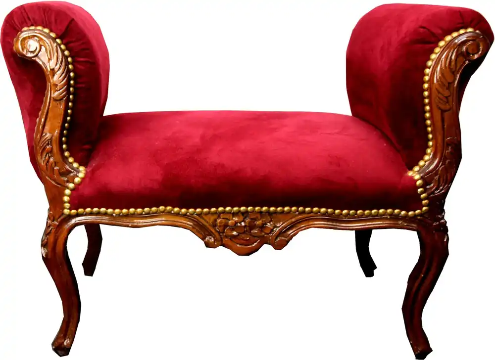 Casa Padrino Baroque stool Stool Bordeaux / Brown - bench furniture Solange Der Vorrat Reicht