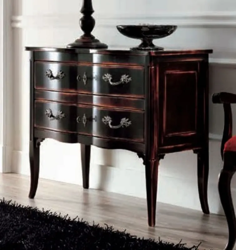 Abverkauf Casa Padrino luxury baroque dresser antique black / silver - Handmade chest of drawers with 2 drawers - Baroque bedroom furniture - Baroque furniture - Luxury quality - Made in Italy