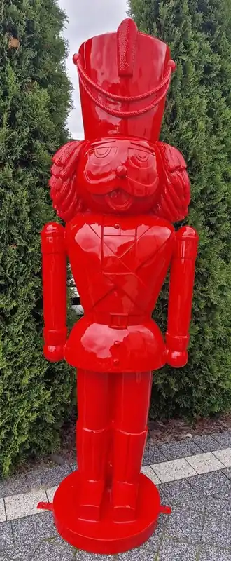 Casa Padrino luxury decorative sculpture nutcracker red H. 180 cm - Christmas decorative figure - XXL decorative sculpture - XXL decorative figure - XXL Christmas sculpture Top-Angebot