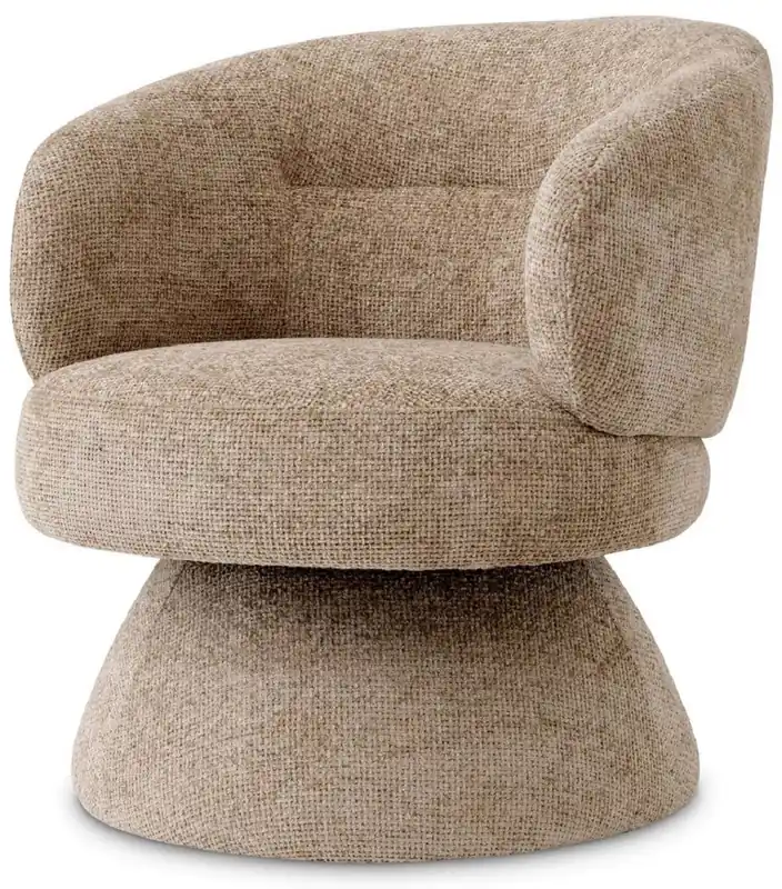 Casa Padrino luxury swivel armchair sand 70 x 80 x H. 79 cm - Living room armchair - Hotel armchair - Living room furniture - Hotel furniture - Luxury furniture - Luxury living room furnishings Aktuell