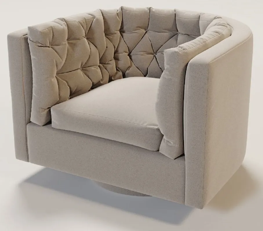 Casa Padrino luxury velvet swivel armchair beige 73 x 66 x H. 74 cm - Living room armchair - Hotel armchair - Living room furniture - Hotel furniture - Luxury furniture - Luxury furnishings Expressversand