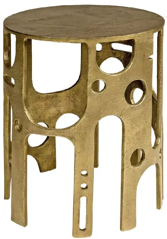 Heißes Angebot Casa Padrino designer side table bronze Ø 50 x H. 60 cm - Round aluminum table - Living room furniture - Luxury furniture - Designer furniture - Luxury furnishings - Designer furnishings