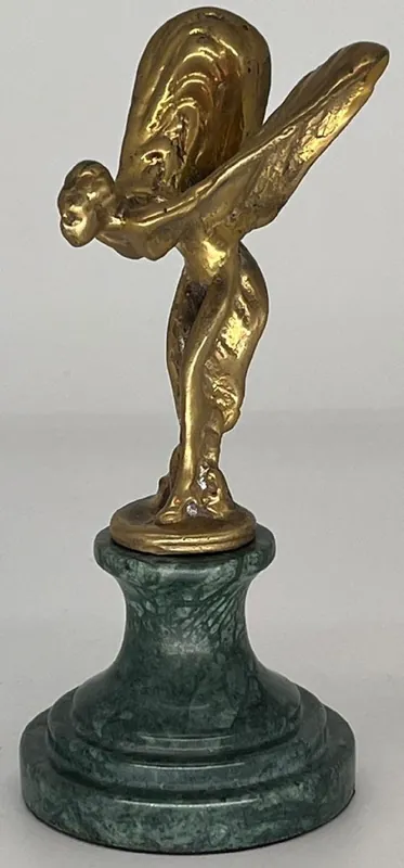 Beliebt Casa Padrino luxury paperweight sculpture lady with wings gold / green 7 x 8 x H. 16 cm - Elegant bronze figure with marble base - Desk decoration - Luxury decoration - Decoration accessories