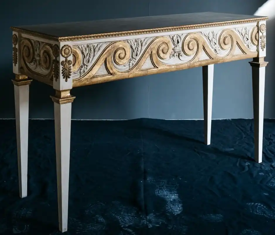 Casa Padrino luxury baroque console white / antique gold - Handmade solid wood console table with noble decorations - Italian baroque furniture - Luxury Quality - Made in Italy Meistverkauft