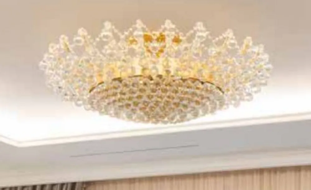 Casa Padrino luxury baroque crystal ceiling light gold / silver Ø 105 x H. 35 cm - Round baroque ceiling lamp with venetian crystal glass - Noble & Magnificent - Luxury Quality - Made in Italy Wochenendangebot