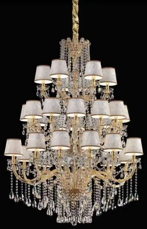 Casa Padrino luxury baroque crystal glass chandelier gold / silver Ø 115 x H. 140 cm - Large chandelier with Venetian crystal glass - Noble & Magnificent - Luxury Quality - Made in Italy Abverkauf