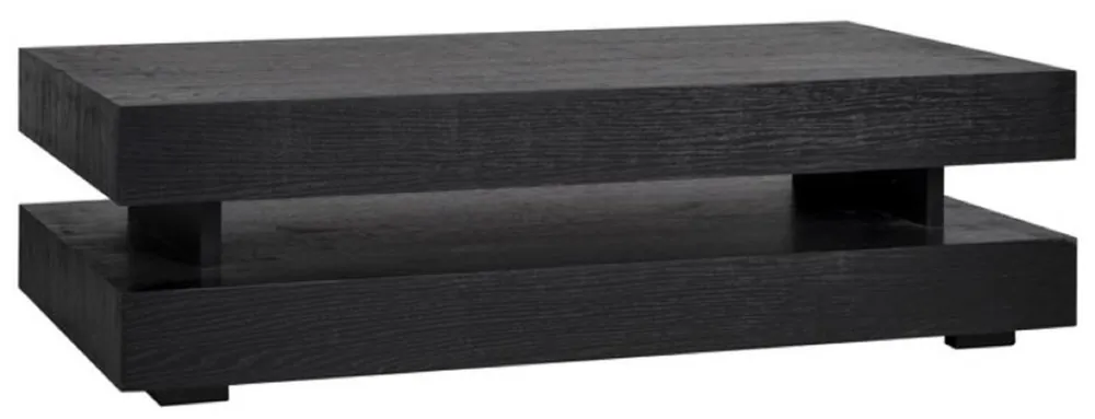 Bestpreis Casa Padrino luxury coffee table black 150 x 80 x H. 43 cm - Rectangular solid wood living room table - Living room furniture - Luxury furniture - Luxury furnishings