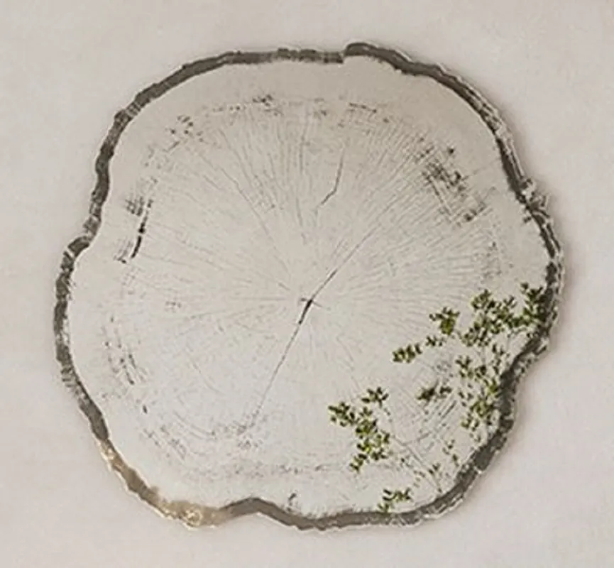 Mega-Angebot Casa Padrino luxury wall mirror in tree disc design white / black 80 x 2.5 x H. 78 cm - Living room mirror - Bedroom mirror - Wardrobe mirror - Luxury furniture - Luxury interior - Luxury quality