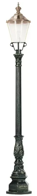 Markenware Casa Padrino Art Nouveau garden lantern green / copper Ø 29 x H. 218 cm - Powder coated aluminum garden floor lamp - Nostalgic lighting - Nostalgic lights