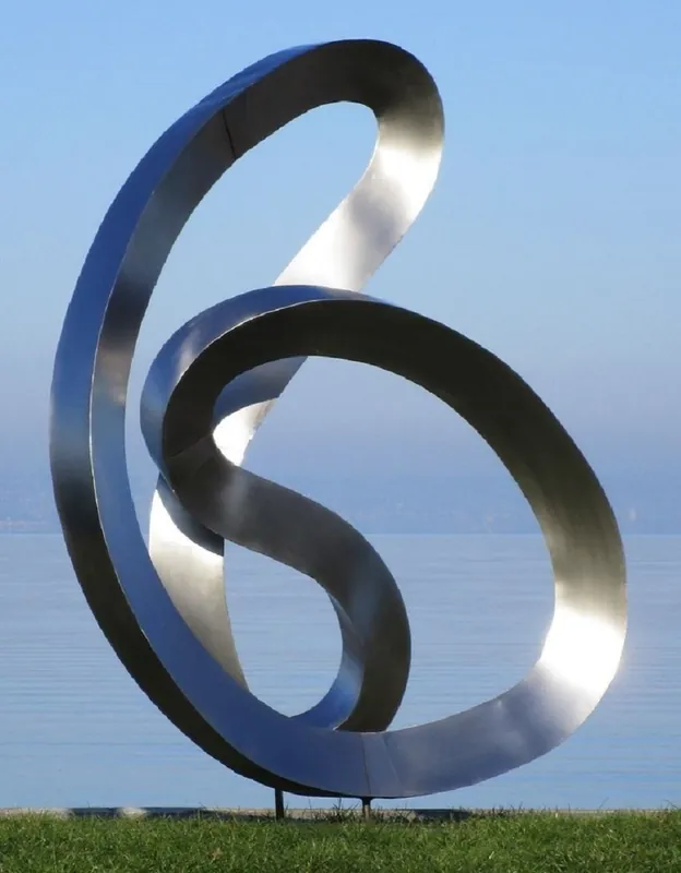 Angebot Casa Padrino Luxury Designer XXL Stainless Steel Garden Sculpture Silver 165 x 80 x H. 215 cm - Huge XXL Garden Decoration - Luxury Outdoor Decoration - Designer Garden Decoration Accessories
