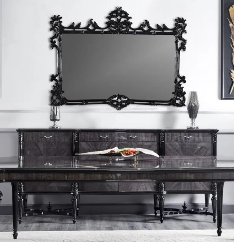 Casa Padrino luxury baroque sideboard with mirror gray / black - Luxury furniture in baroque style - Baroque furniture - Baroque furnishings - Noble & Magnificent Rabatt