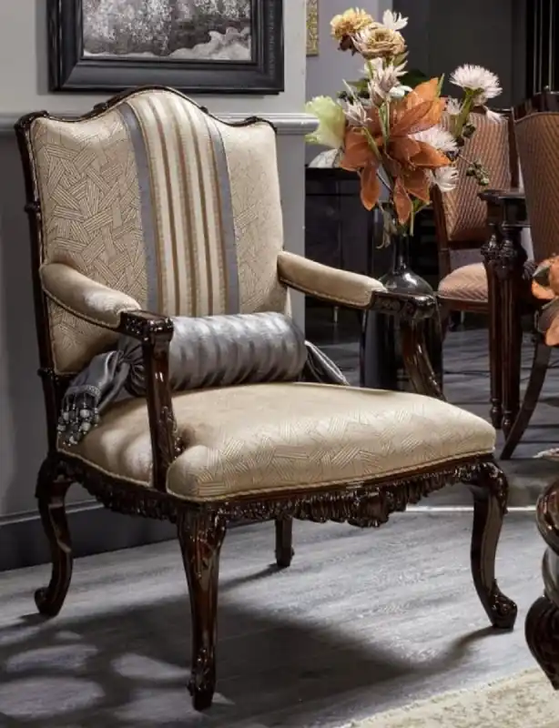 Casa Padrino luxury baroque armchair gold / silver / dark brown - Magnificent living room armchair - Baroque style living room furniture - Luxury furniture in baroque style - Baroque furnishings Neue Ware