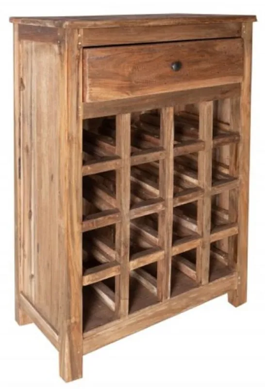 Casa Padrino country style wine cabinet with drawer and wine bottle shelf natural 56 x 31 x H. 81 cm - Recycled solid wood bar cabinet - Bar furniture - Country style furniture Bestpreis