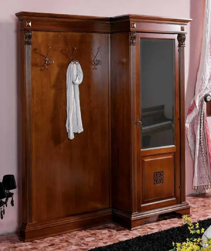 Casa Padrino luxury baroque wardrobe with cabinet brown - Solid wood baroque style wardrobe - Luxury wardrobe furniture in baroque style - Luxury quality - Made in Italy Schneller Versand
