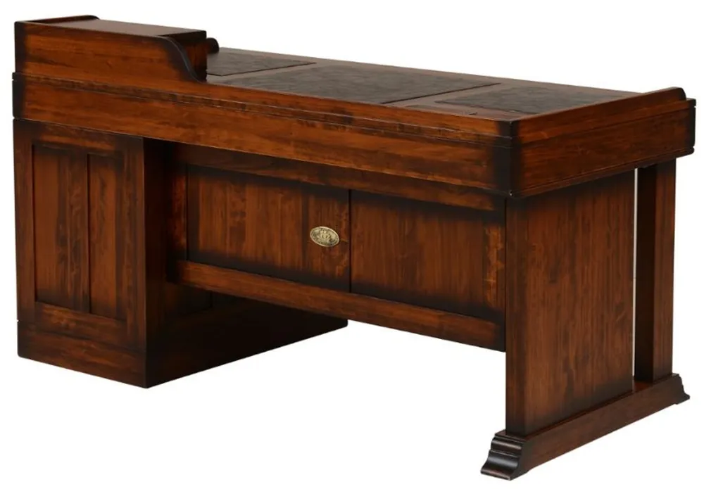 Knallerangebot Casa Padrino luxury vintage style desk brown 160 x 85 x H. 93.5 cm - Solid wood office table with 7 drawers - Vintage style office furniture - Luxury office furniture - Solid wood office furniture