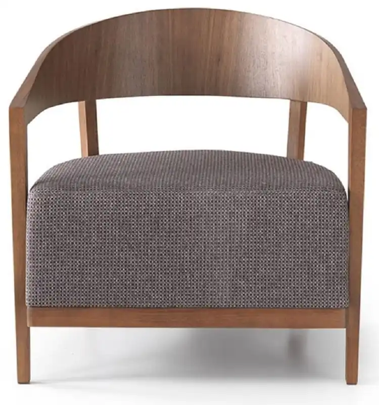 Neu Casa Padrino luxury armchair brown / gray 70 x 63 x H. 70 cm - Living room armchair with curved backrest - Hotel armchair - Living room furniture - Luxury furniture - Luxury furnishings