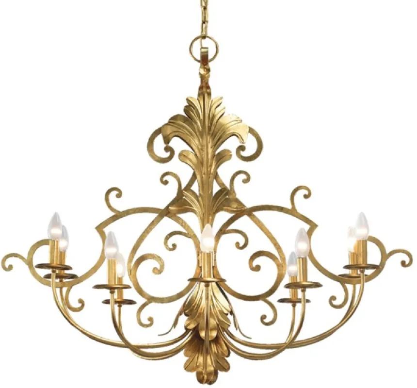 Sichere Zahlung Casa Padrino luxury baroque chandelier gold 106 x 65 x H. 90 cm - Magnificent living room chandelier in baroque style - Baroque style hotel chandelier - Luxury quality - Made in Italy