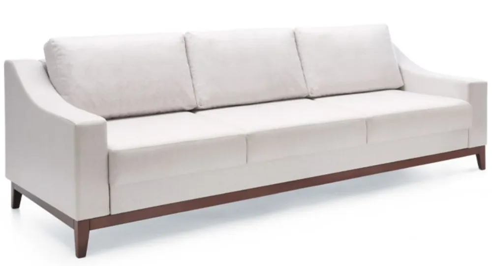 Sichere Zahlung Casa Padrino luxury sofa white / dark brown 225 x 100 x H. 77 cm - Living room sofa with sleeping function - Living room furniture - Luxury furniture - Luxury interior