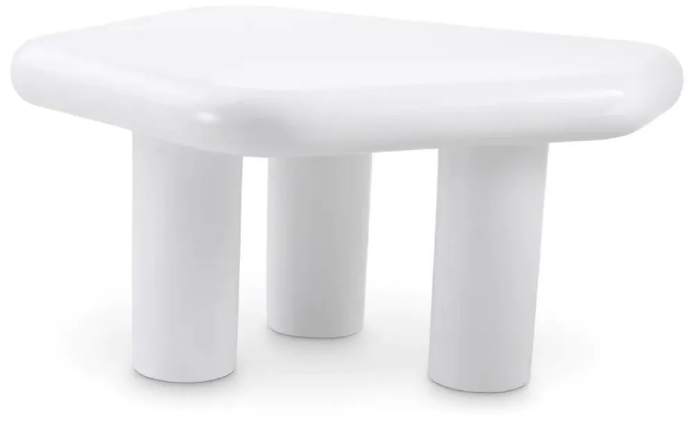 Meistverkauft Casa Padrino luxury fiberglass side table high gloss white 85 x 62.5 x H. 41.5 cm - Fiberglass table - Living room furniture - Hotel furniture - Luxury furniture - Fiberglass furniture
