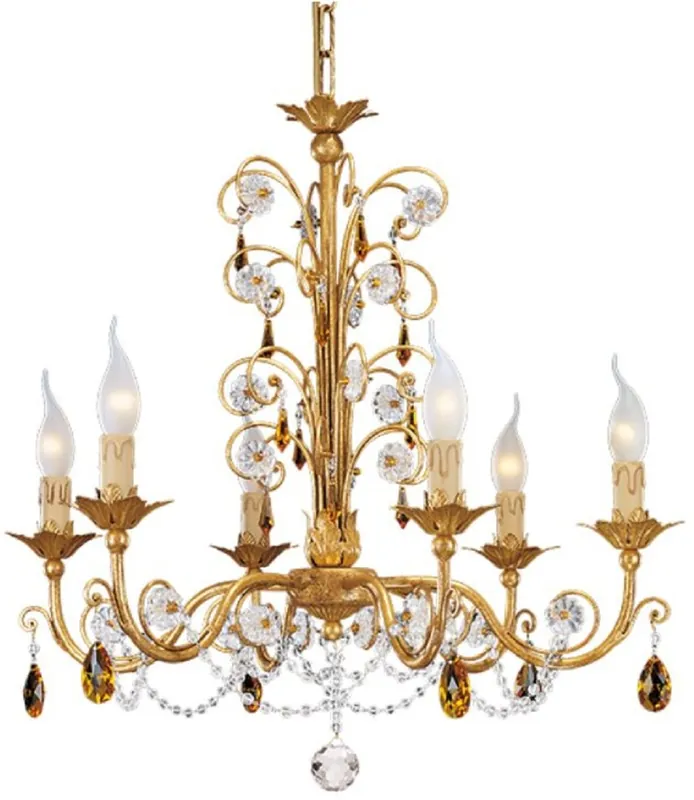Casa Padrino luxury baroque chandelier with Swarovski crystal glass antique gold Ø 62 x H. 61 cm - Magnificent living room chandelier in baroque style - Luxury quality - Made in Italy Jetzt Kaufen