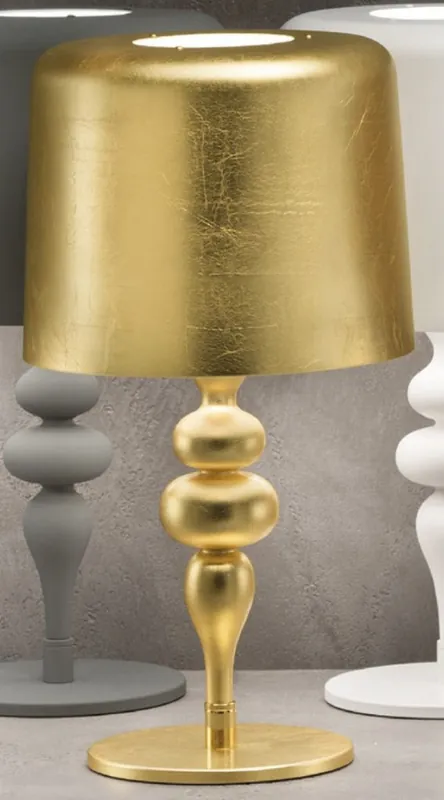 Sonderangebot Casa Padrino luxury Art Deco table lamp gold Ø 50 x H. 180 cm - Round Art Deco desk lamp with aluminum lampshade - Luxury table lamps - Luxury quality - Made in Italy