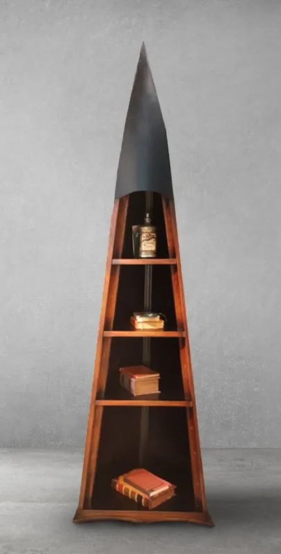 Sonderaktion Casa Padrino luxury vintage style shelf cabinet brown / black 71 x 54 x H. 229 cm - Solid wood bookcase - Office cabinet - Office furniture - Luxury vintage style furniture