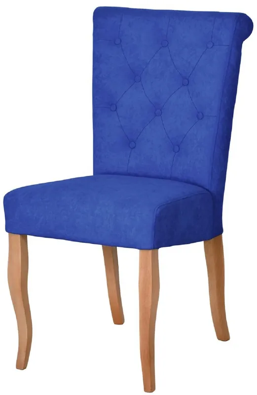 Solange Der Vorrat Reicht Casa Padrino Chesterfield Neo Baroque Dining Chair Blue / Natural - Chesterfield Neo Baroque Kitchen Chair - Dining Room Furniture - Chesterfield Furniture - Neo Baroque Furniture