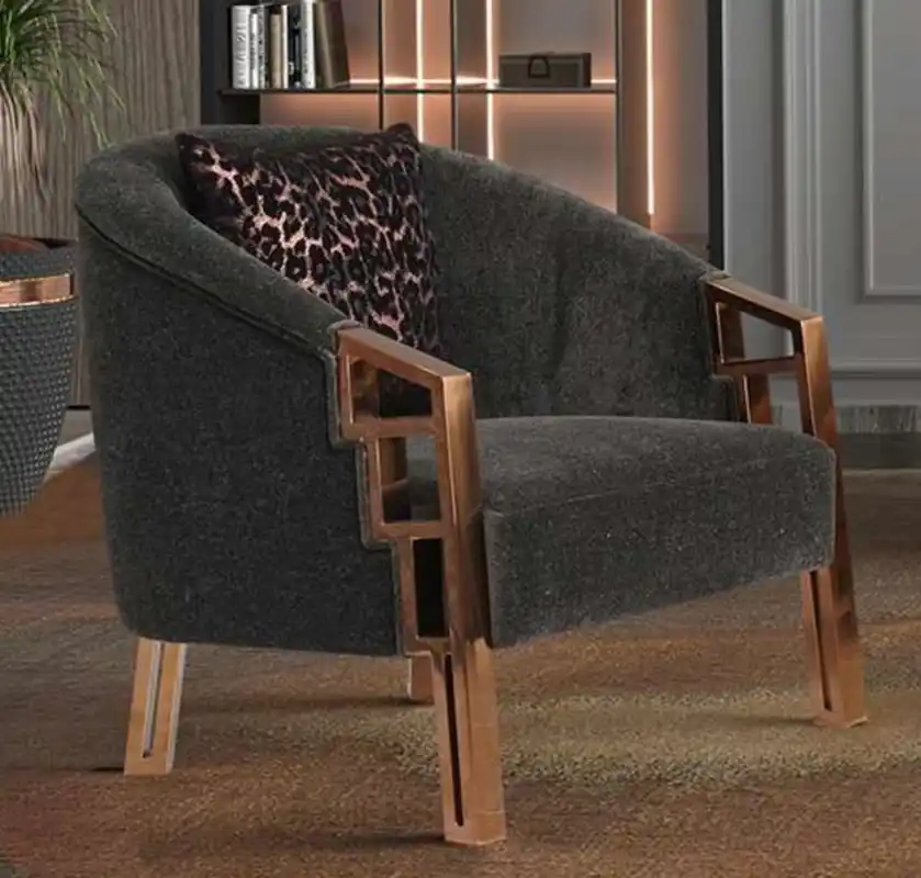 Online Kaufen Casa Padrino luxury armchair brown / copper 80 x 80 x H. 90 cm - Living room armchair - Hotel armchair - Living room furniture - Hotel furniture - Luxury furniture - Luxury furnishings