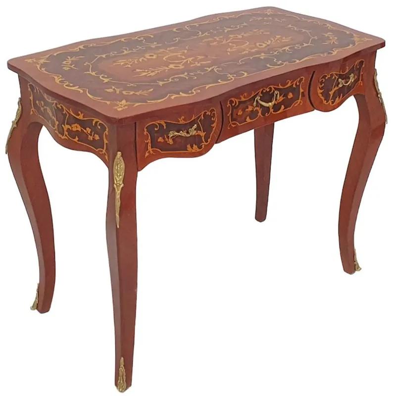 Casa Padrino baroque secretary brown - Handmade baroque style desk with 3 drawers - Office furniture in baroque style - Baroque furniture - Baroque furnishings - Office furnishings baroque style Sofort Bestellen