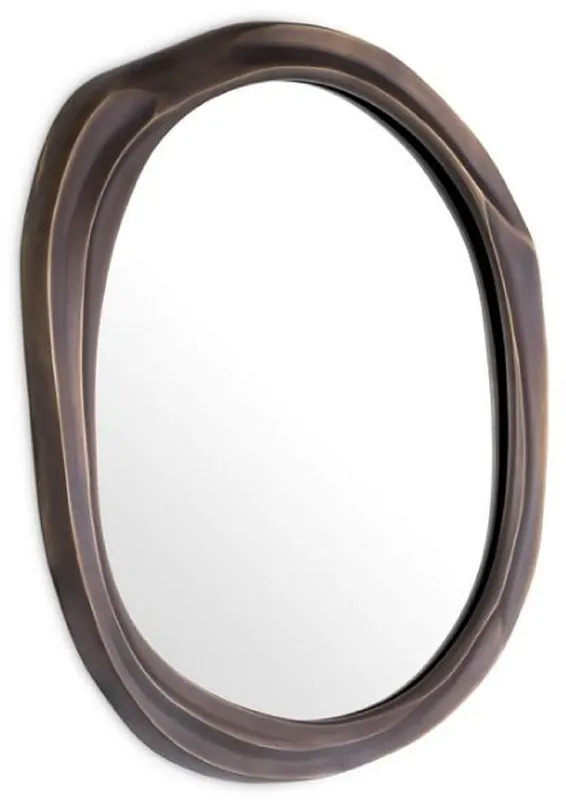 Aktuell Casa Padrino luxury wall mirror bronze 76.5 x 3.5 x H. 81 cm - Aluminum living room mirror - Bedroom mirror - Wardrobe mirror - Luxury furniture - Luxury interior