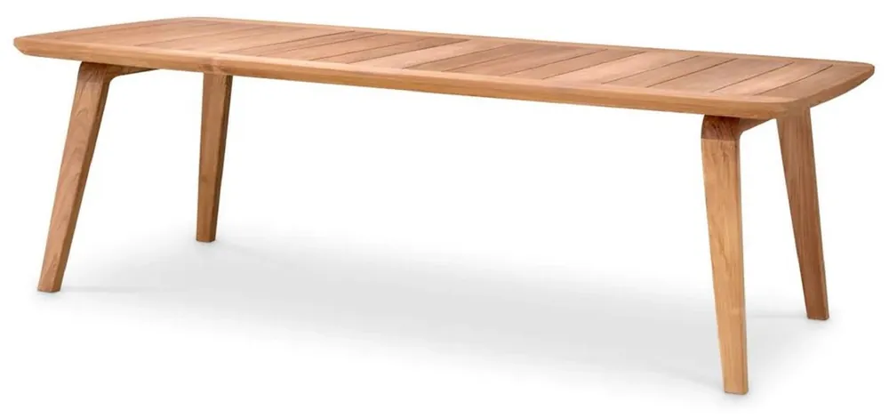 Casa Padrino Luxury Garden Dining Table Natural 245 x 110 x H. 76 cm - Rectangular Teak Garden Table - Dining Room Furniture - Garden Furniture - Luxury Furniture - Luxury Quality Sonderaktion