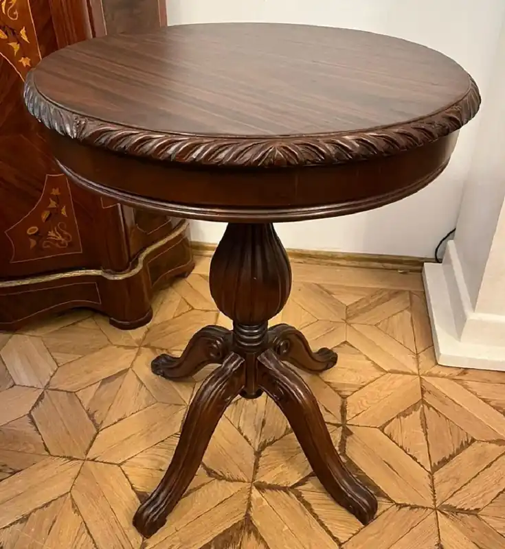 Casa Padrino baroque side table dark brown - Handmade solid wood table in the baroque style - Baroque Living Room Furniture - Noble & Magnificent Wochenendangebot