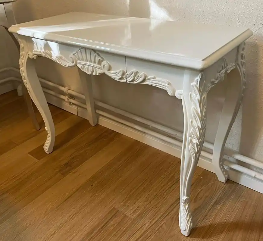 Knallerangebot Casa Padrino baroque console white - Handmade console table with drawer - Solid wood furniture in baroque style - Baroque furniture - Noble & Magnificent