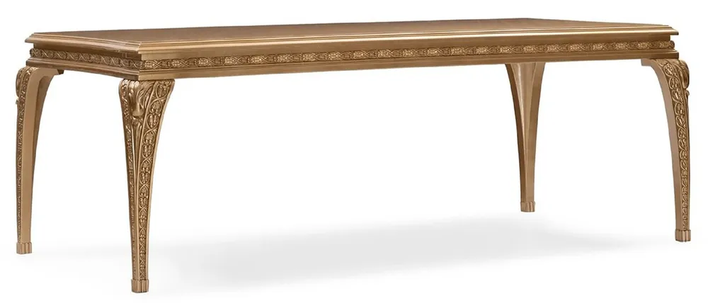 Casa Padrino luxury baroque dining table gold - Rectangular baroque style kitchen table - Luxury baroque dining room furniture - Baroque dining room furniture Bestseller